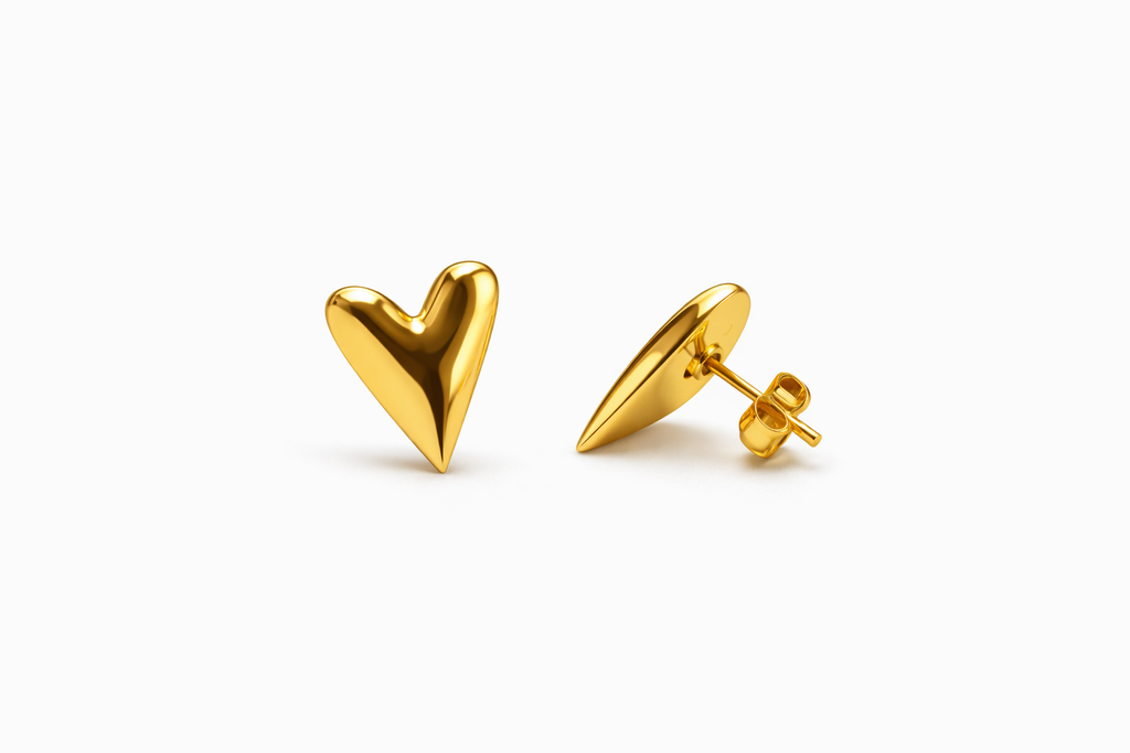 Aurea Heart Stud Earrings