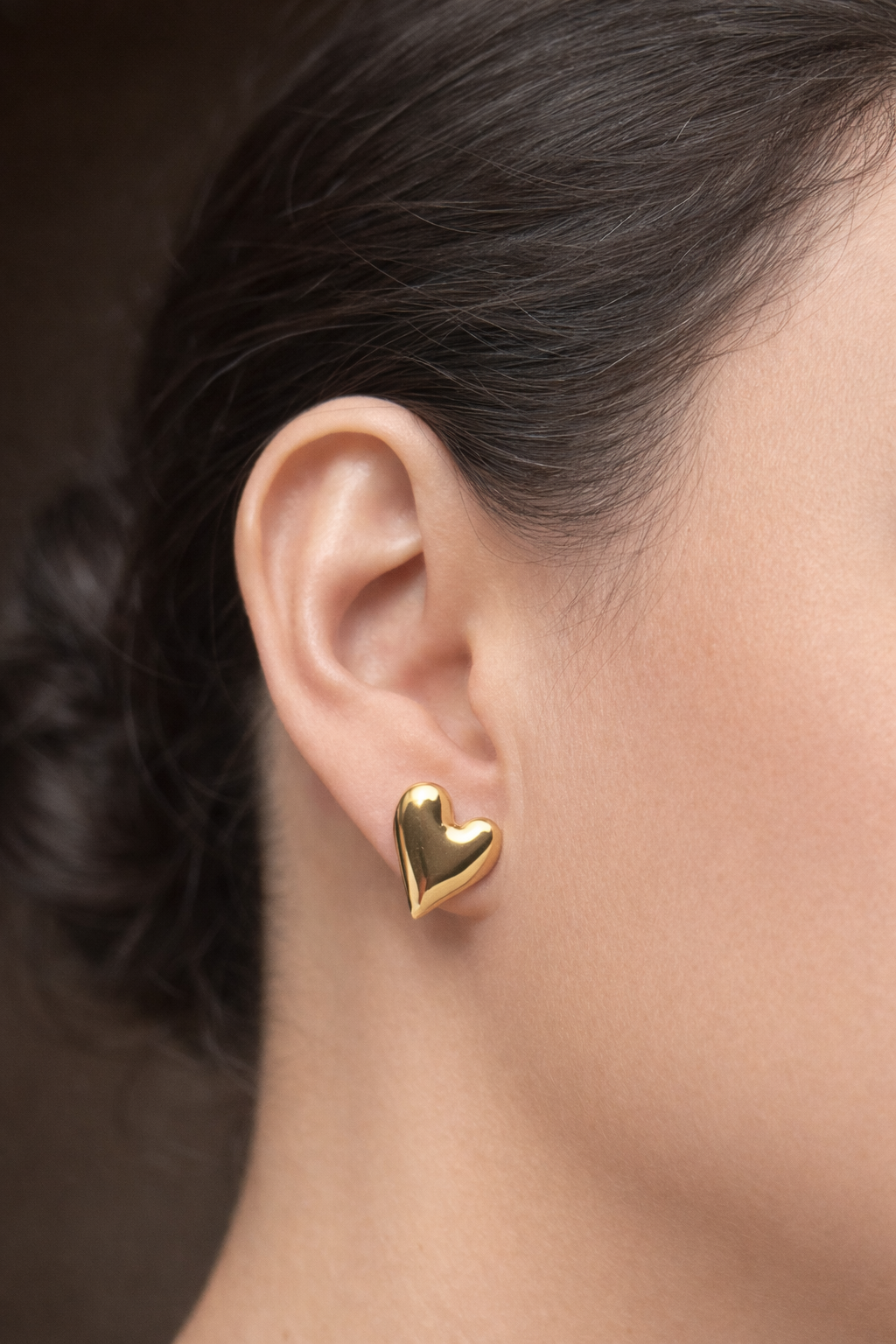 Aurea Heart Stud Earrings