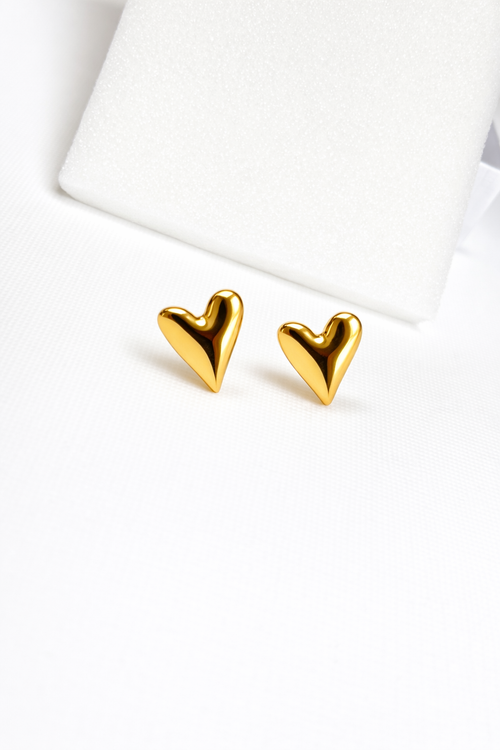 Aurea Heart Stud Earrings